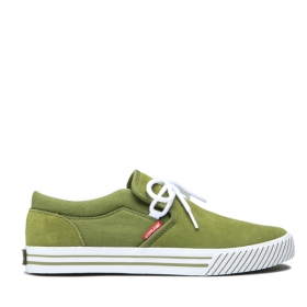 Supra Mens CUBA Low Top Shoes Moss/White/white | US-10958